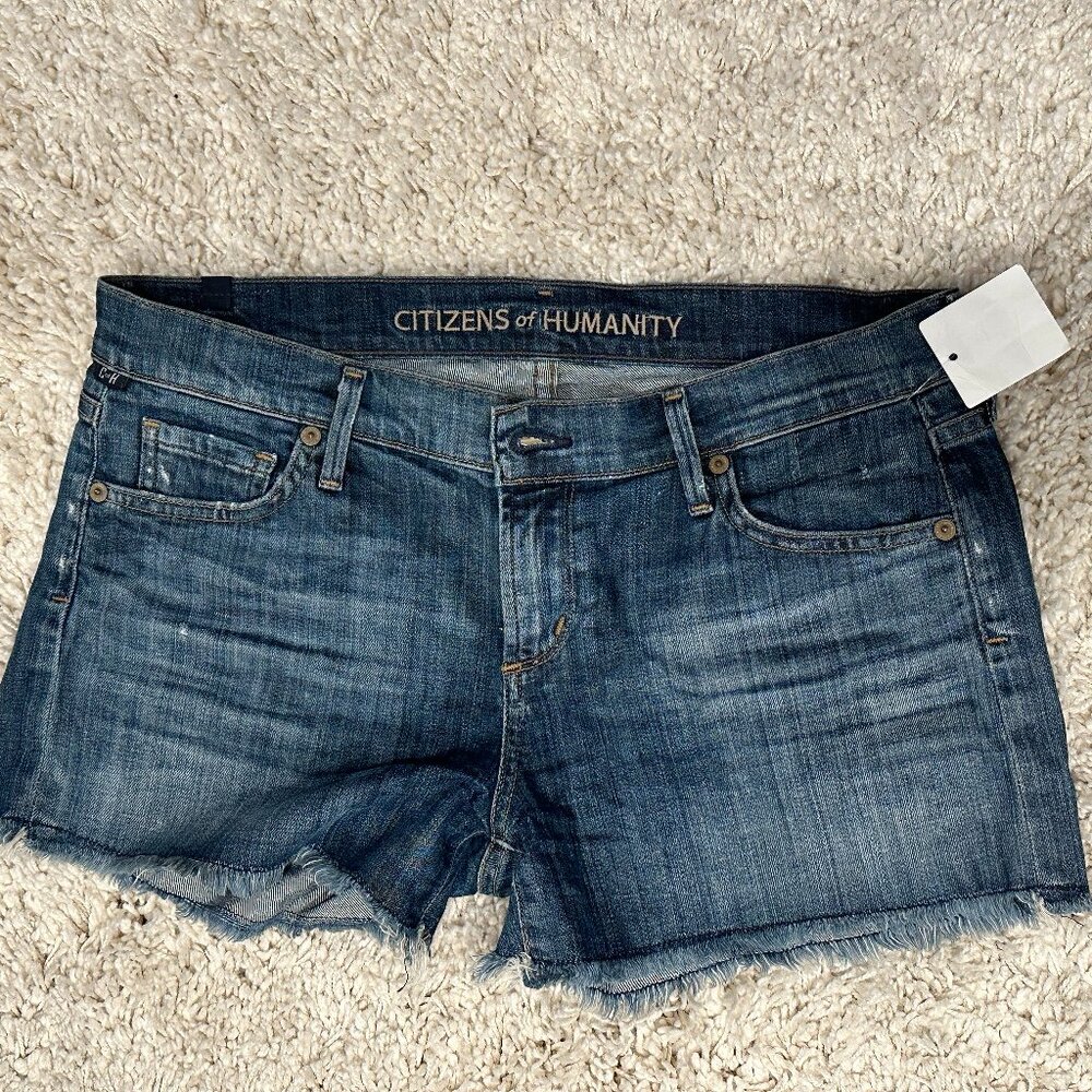 NWT - Citizens of Humanity Low Cut - Cut off Jean Shorts - 29